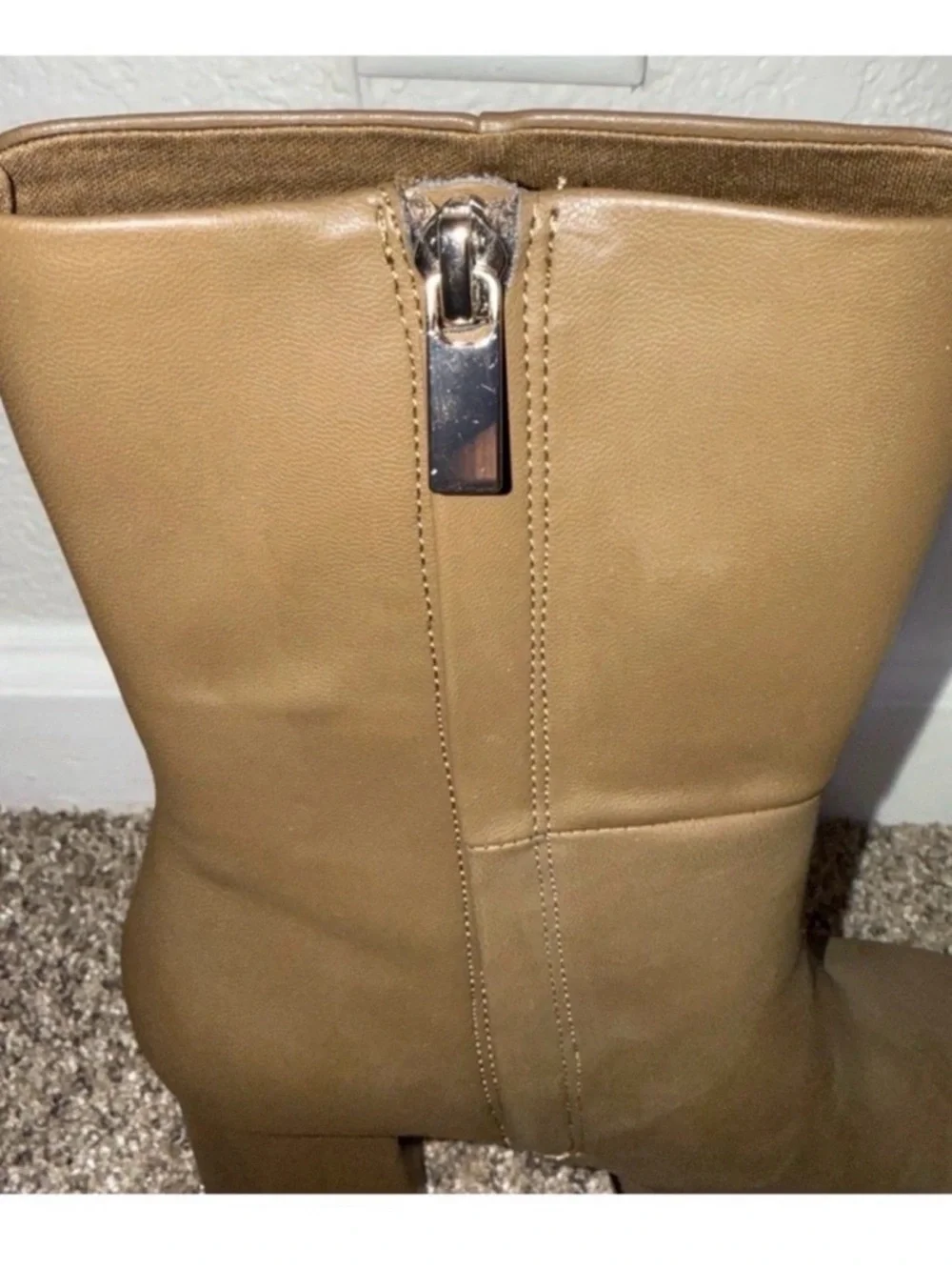 H&M Olive Platform Block-Heel Ankle Boots